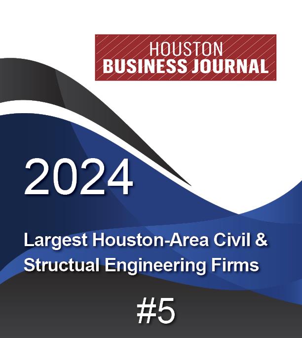 DCCM Ranks #5 on HBJ’s 2025 Largest Houston-Area Civil & Structural Engineering Firms