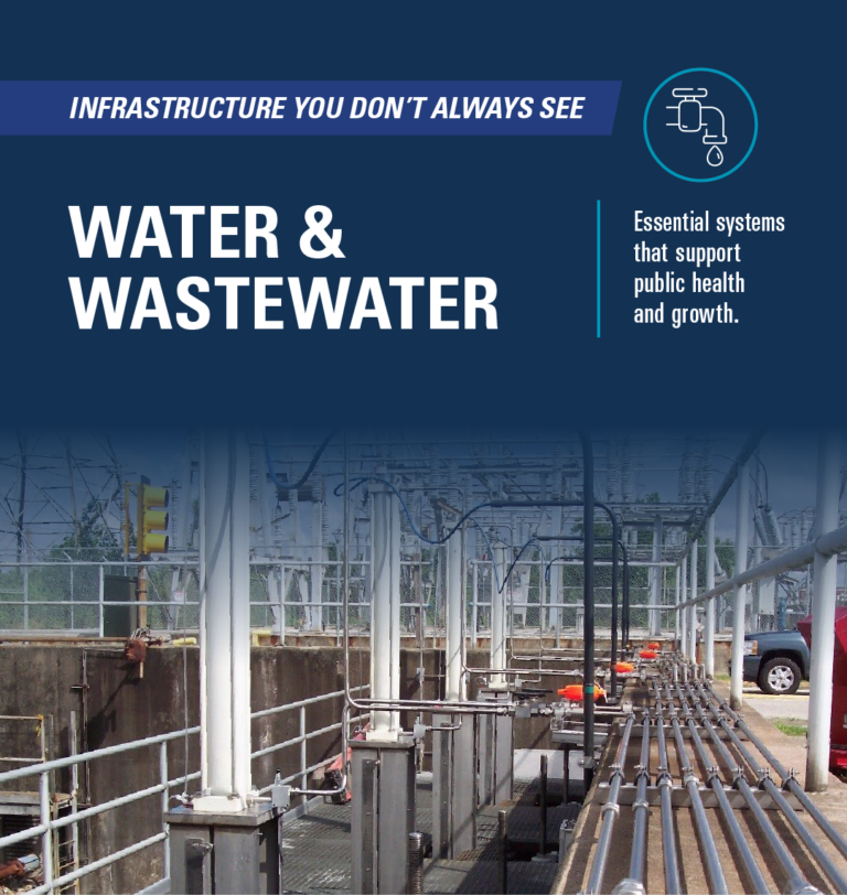 Stylized graphic of utility pipes